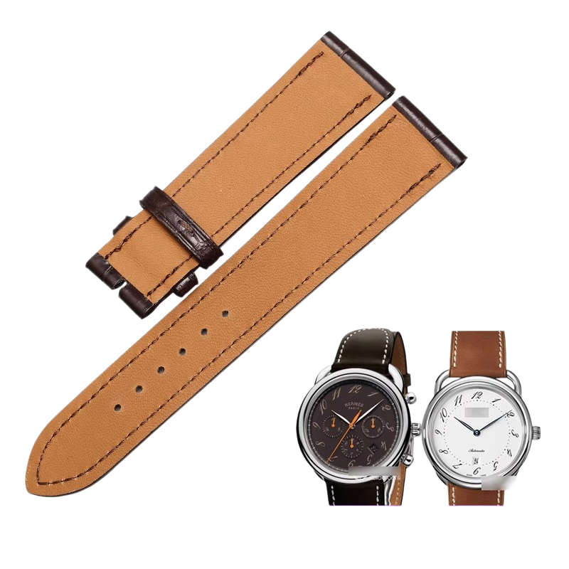 American alligator watch strap, replacement for Hermès TGM series