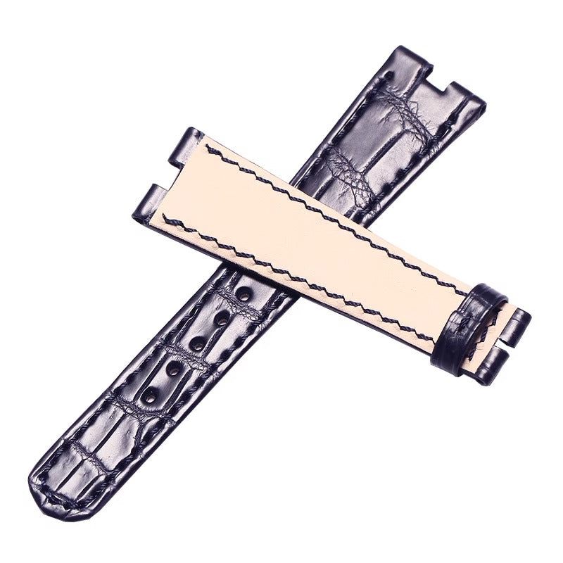 Watch strap fits Patek Philippe, genuine alligator 5738 3738 golden notch, genuine leather