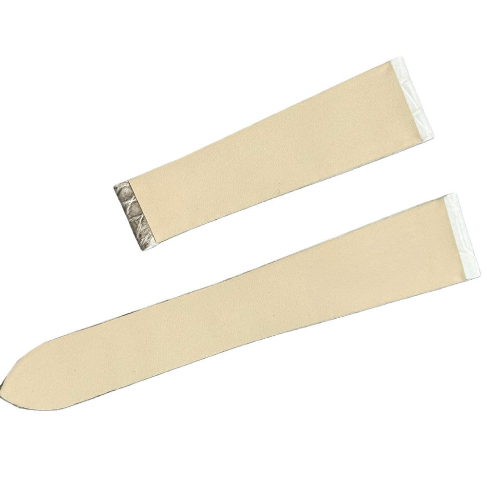 Alligator Leather Watch Strap for Piaget Limelight Gala Series G0A40198 - Custom Himalayan White Alligator Leather Strap