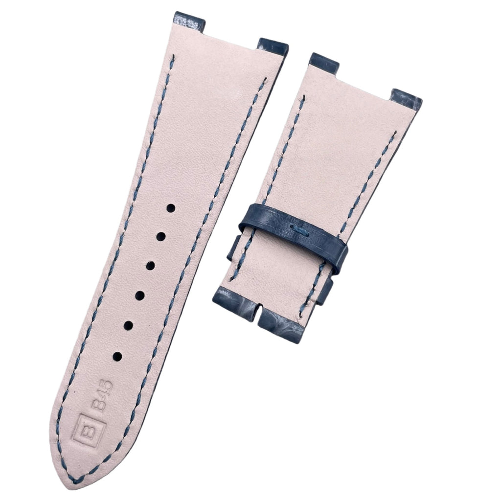 Handcrafted Bright Gray ALLIGATOR Leather Strap Perfect Fit for Patek Philippe Nautilus 5711/5712