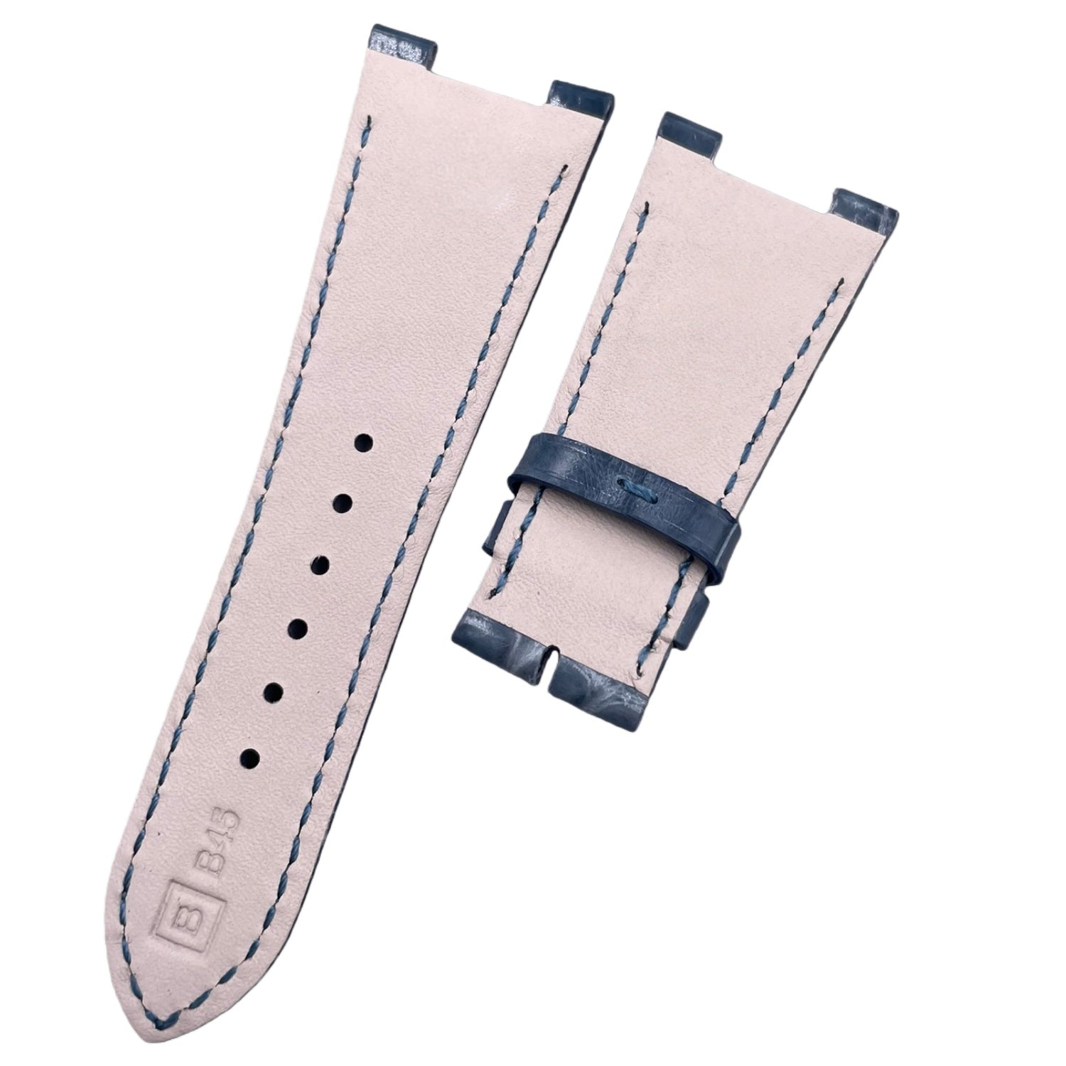 Handcrafted Bright Gray ALLIGATOR Leather Strap Perfect Fit for Patek Philippe Nautilus 5711/5712