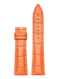 Handmade Custom Double Sided Orange Alligator Leather Watch Band, Premium Strap for Franck Muller