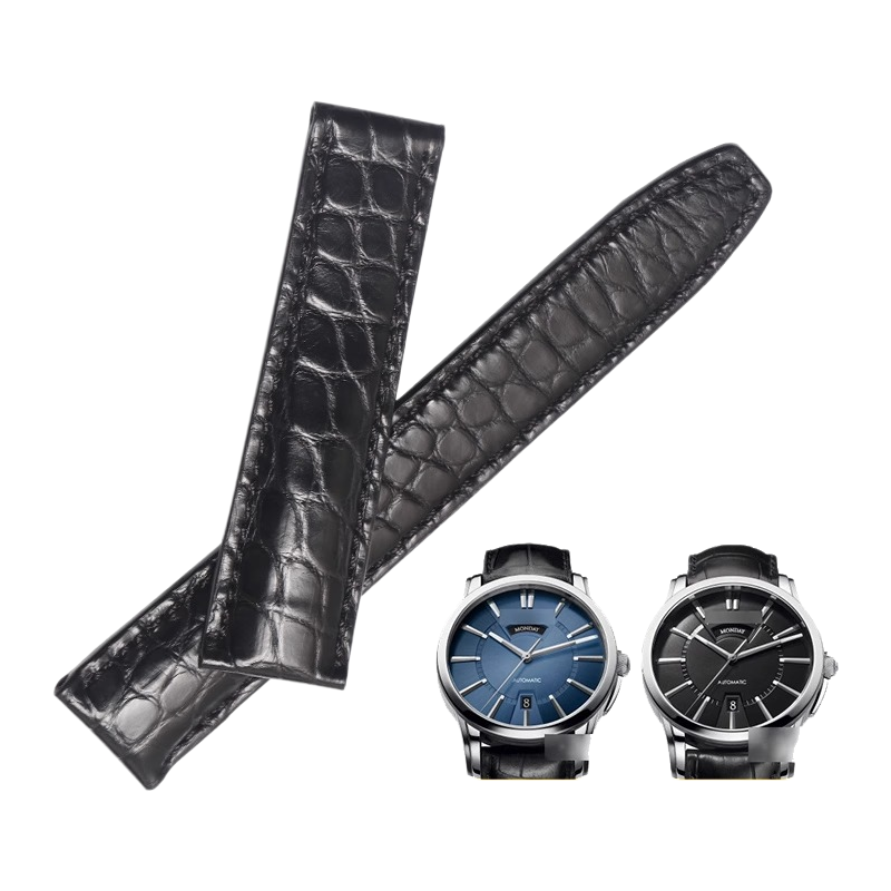 American alligator watch strap, fits Maurice Lacroix Pontos PT6158 PT6098 men's watch, genuine leather 20MM