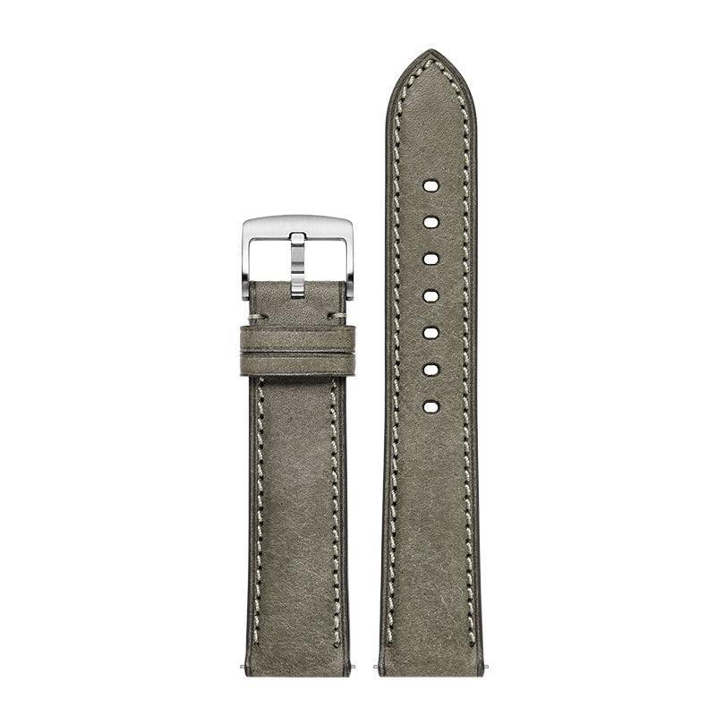 Men's genuine leather vintage frosted cowhide watch strap with quick release, fits IWC, Longines, Omega, Jaeger-LeCoultre, Mido, Tissot
