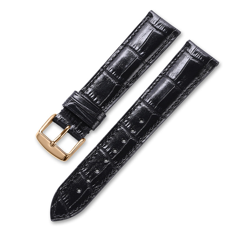 Genuine blue calfskin watch strap for men and women, fits Longines, Breitling, Citizen, Tissot
