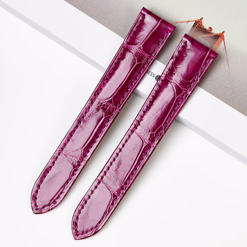 Alligator Leather Watch Strap for Cartier Tank W5200003 W5200013 | Clé WSCL0018 | Ronde Solo W6701004 W6701005 | 16mm 19mm Unisex