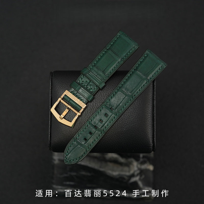 Fits Patek Philippe 5524 watch strap ALLIGATOR strap