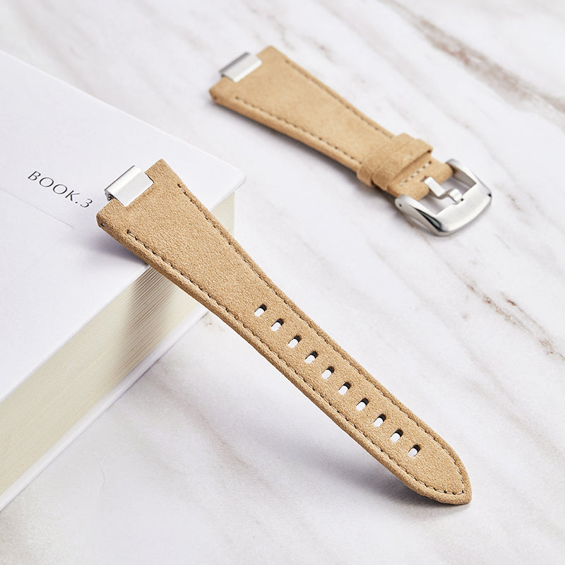 Genuine Leather Watch Strap for Tissot PRX T137, Quick Release, Suede, Concave Interface, For Men
