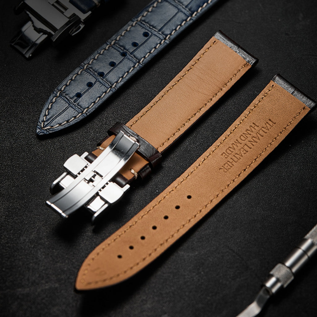 Genuine leather watch strap for Longines, original style for men, fits Master Collection 8 Hands Moonphase, Elegant, Record