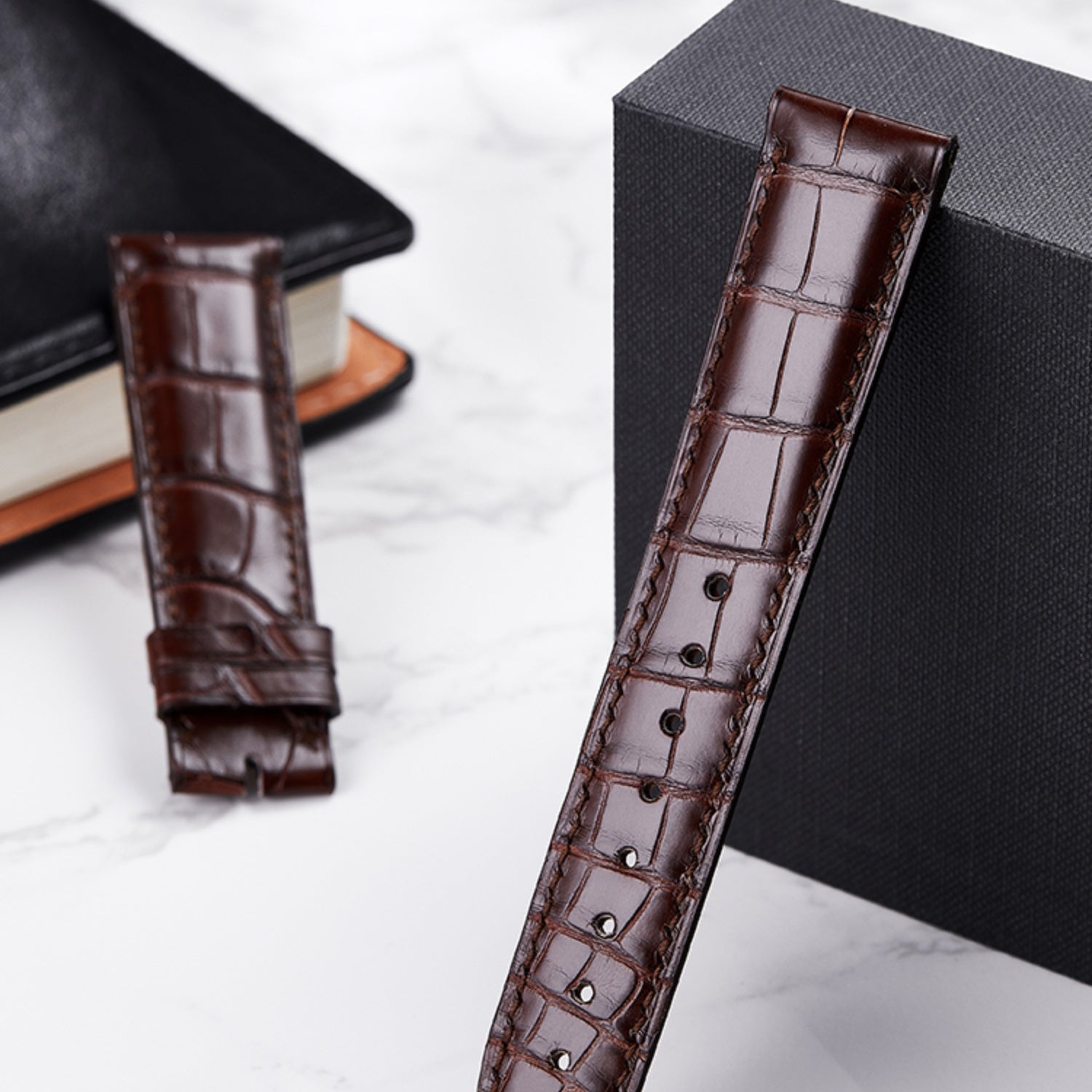 Alligator Leather Watch Strap for Men, Fits Vacheron Constantin, Jaeger-LeCoultre, IWC, Piaget, A. Lange & Söhne, Blancpain