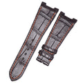 Fits GP Girard-Perregaux Laureato 81010 81020 Leather Strap, Original Notched End, Men's