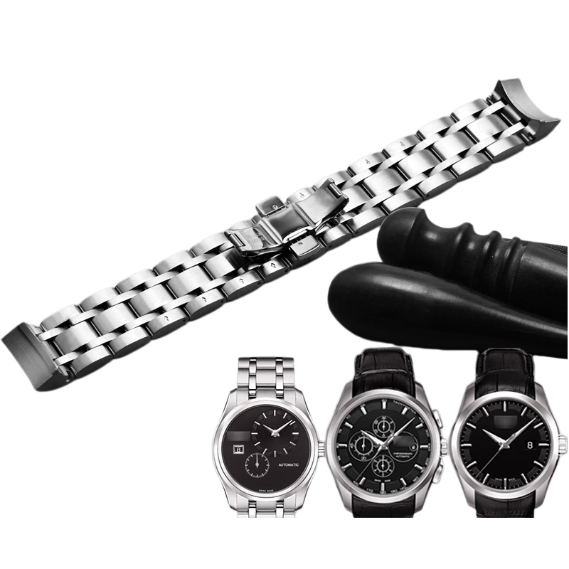 Stainless steel strap compatible with Tissot 1853 Couturier T035627A for men