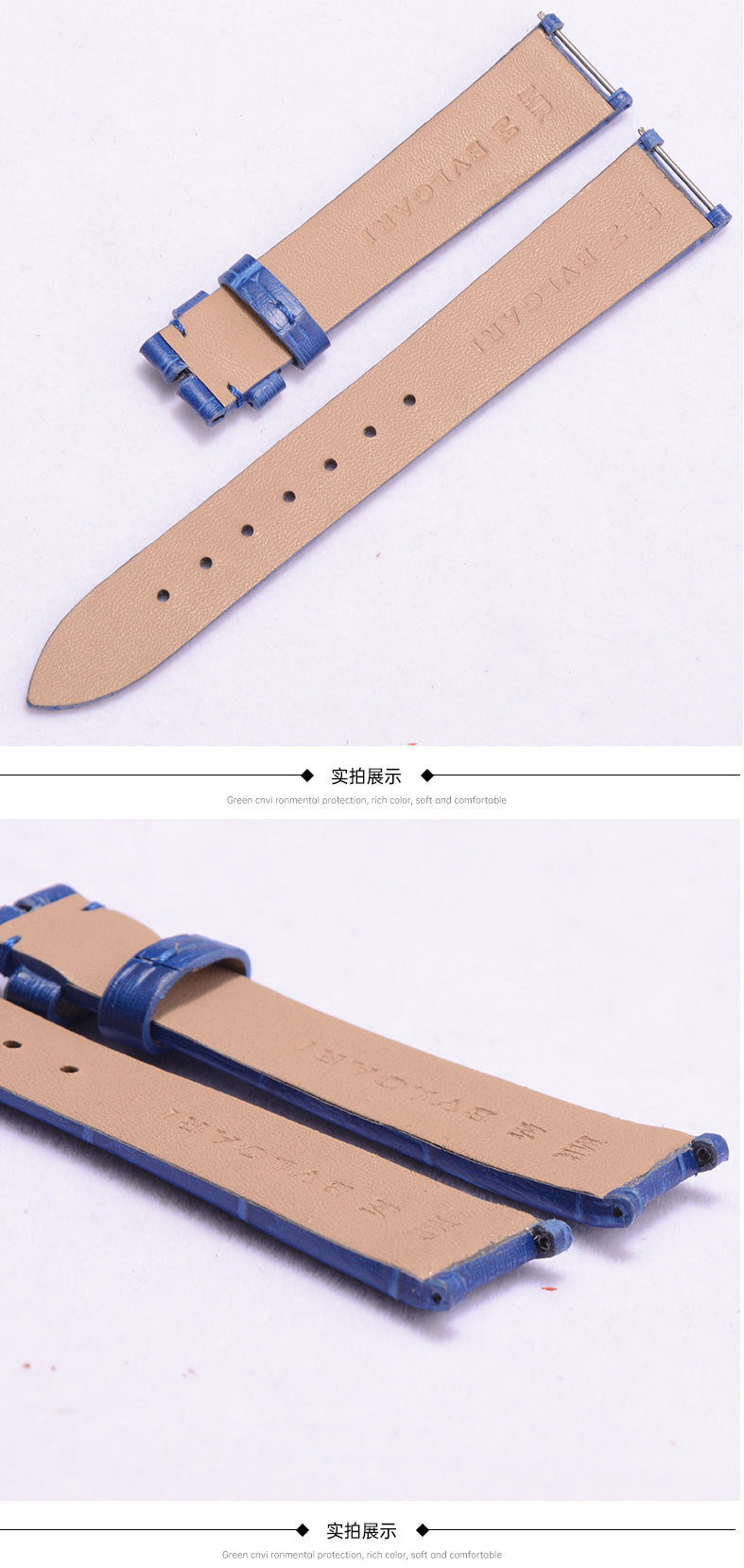 Compatible with BVLGARI∙BVLGARI 103693 series, genuine leather watch strap for women, original style for BVLGARI