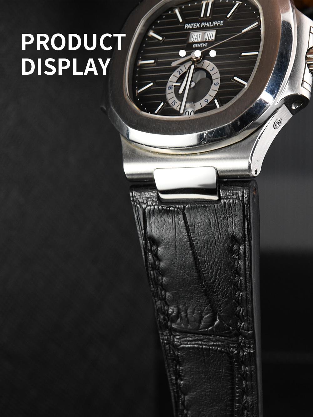 Fits Patek Philippe Nautilus 5711 5712 5726 5980 watch strap ALLIGATOR strap