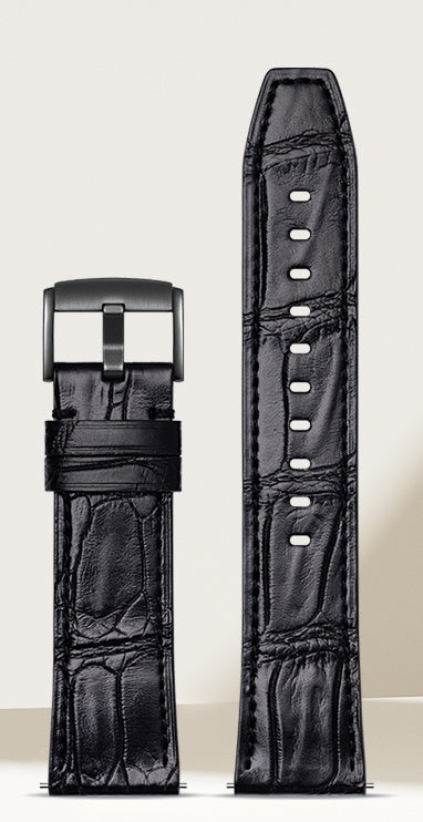 Genuine Alligator Leather Watch Strap for Huawei GT5/GT6/GT4/GT3, Ultimate Design, Watch Buds, 46mm, Fashion Genuine Leather Band