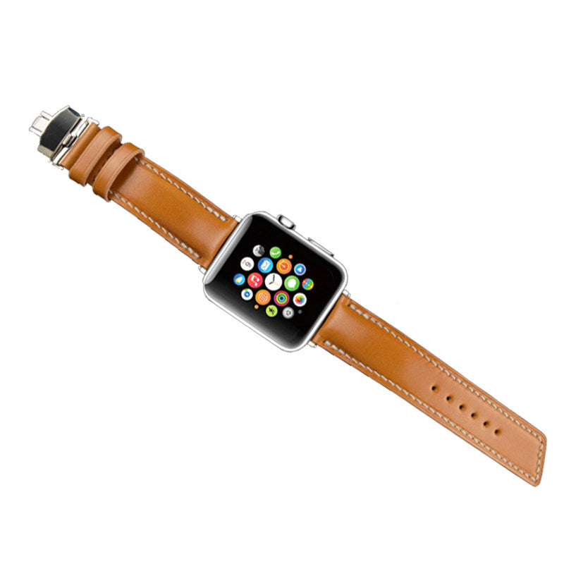 Handcrafted Horsehide Watch Strap - Universal for Apple Watch & Huawei Smart Watches, Multi-Color Options