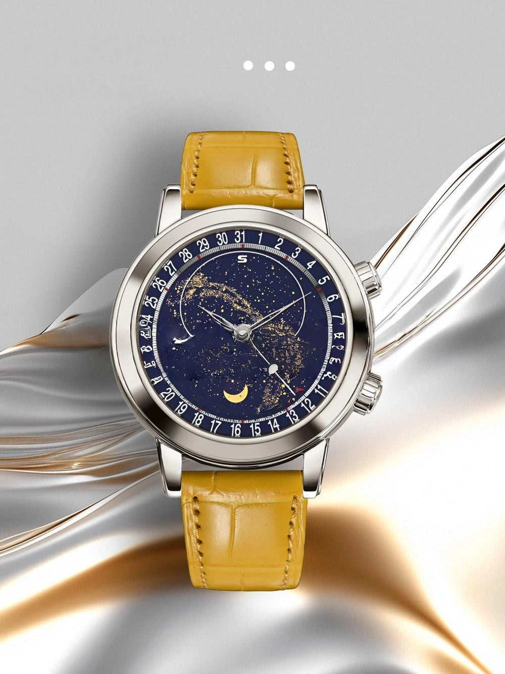 Fits Patek Philippe Celestial 6102 watch strap ALLIGATOR strap