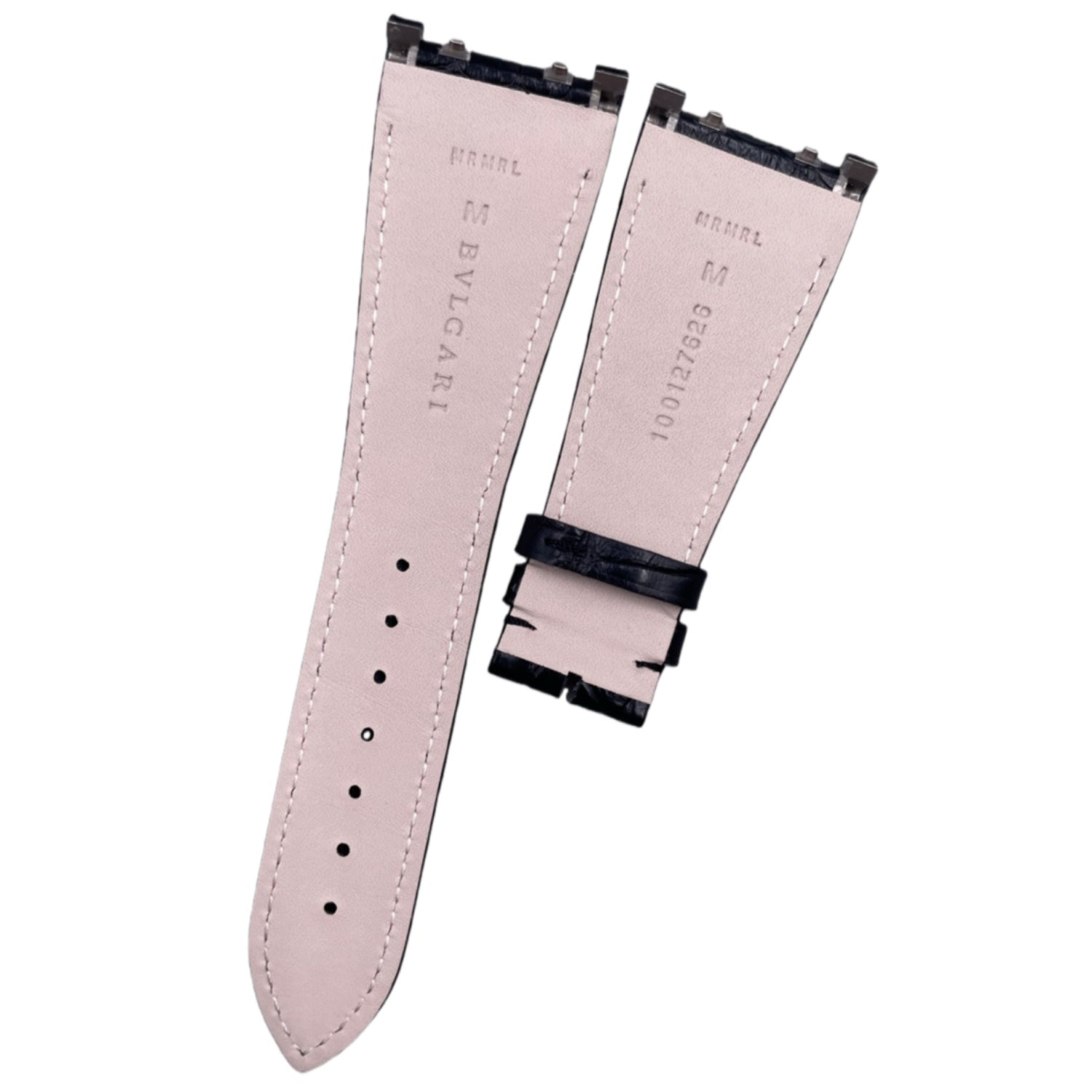 Alligator Leather Watch Strap for BVLGARI OCTO 102115 BGOP41BGLDCH Series - Handmade Genuine Alligator Leather Strap for Men