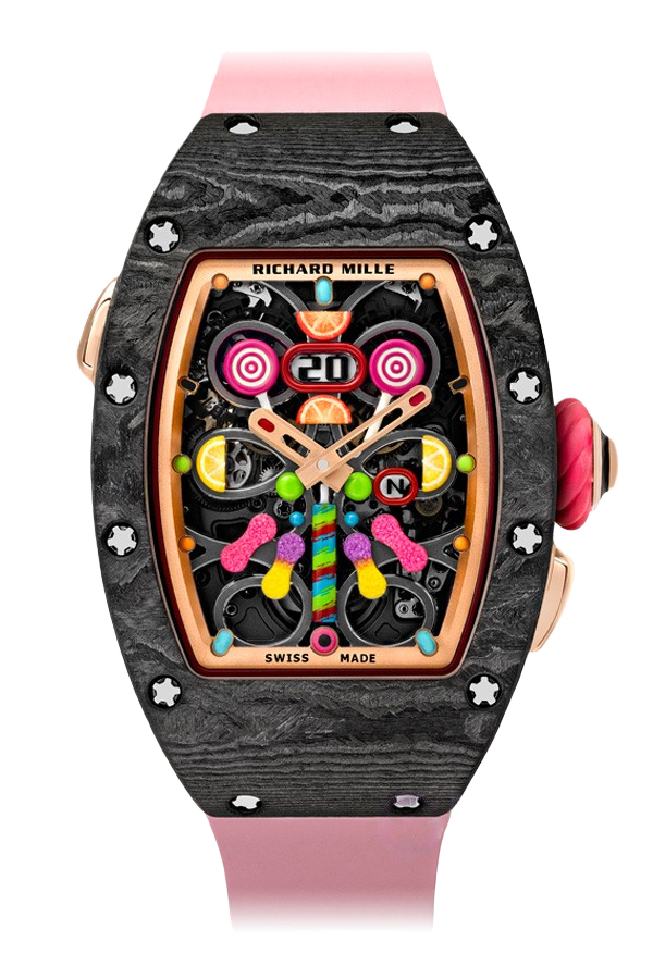 Compatible with Richard Mille Pink Polished ALLIGATOR Strap