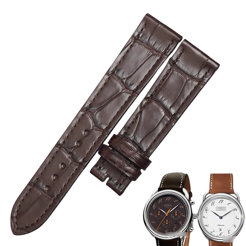 American alligator watch strap, replacement for Hermès TGM series