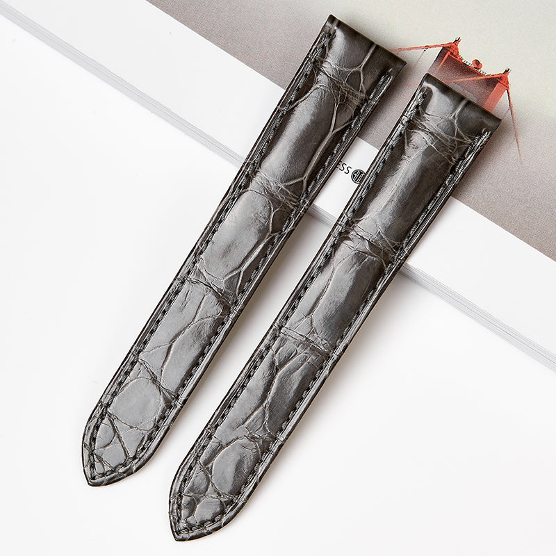 Alligator Leather Watch Strap for Cartier Tank W5200003 W5200013 | Clé WSCL0018 | Ronde Solo W6701004 W6701005 | 16mm 19mm Unisex