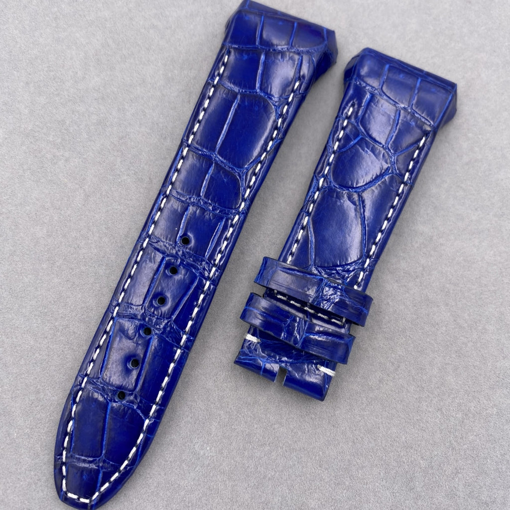 Double-Sided Crocodile Leather Watch Strap Compatible with Franck Muller V45