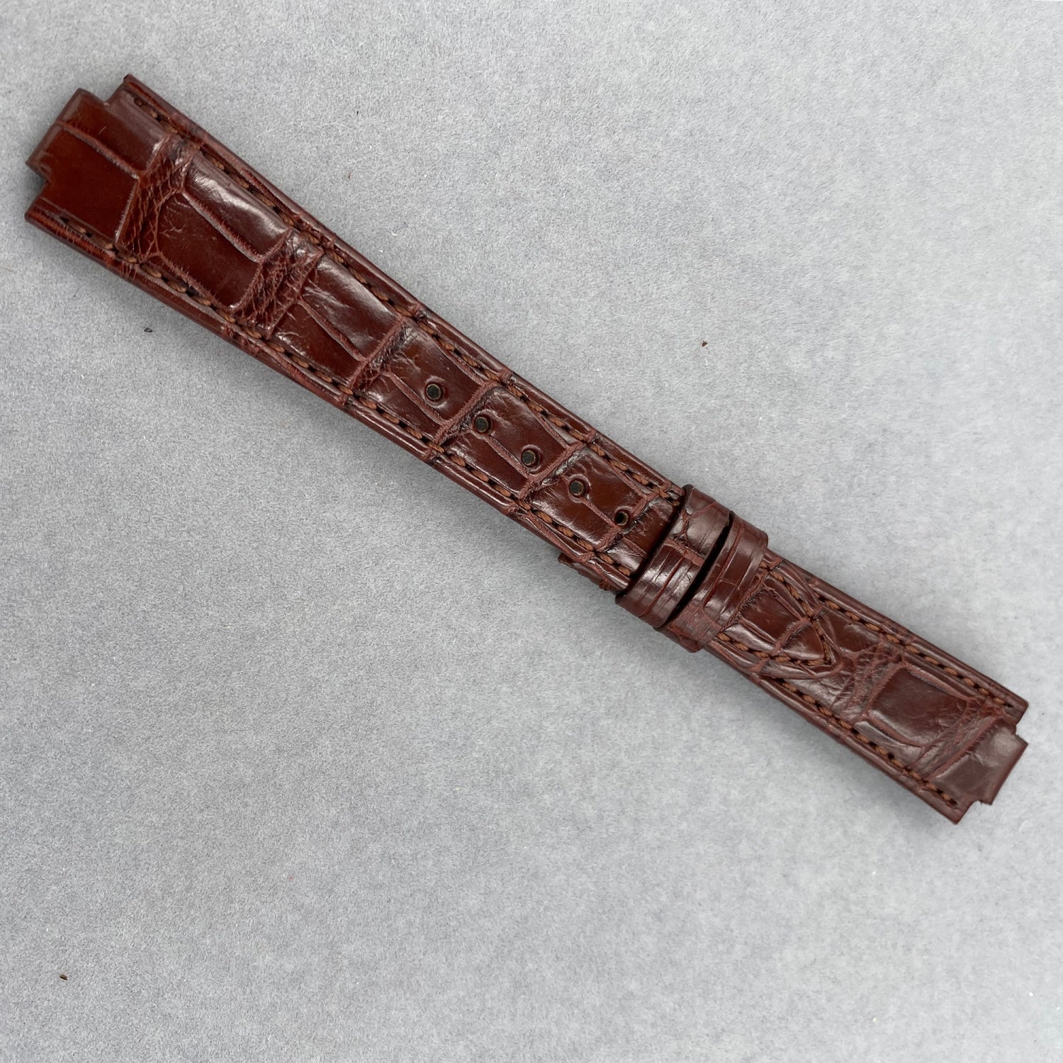 Compatible with Raymond Weil Women's Notched End Watch Strap for Model 2935-PCS-00659 | Crocodile Leather & Genuine Leather Watch Strap