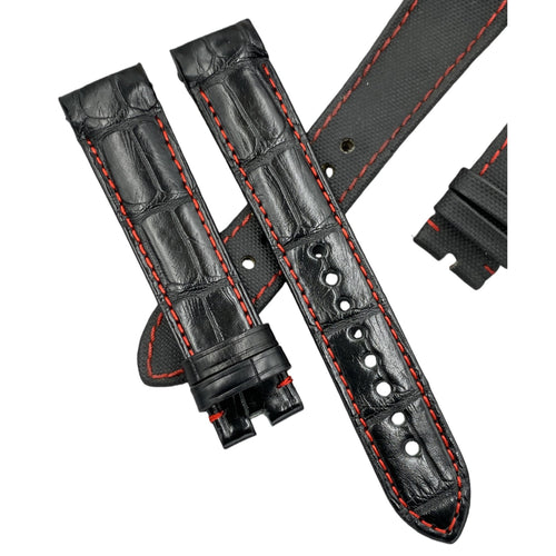 19mm Crocodile Leather Watch Strap Compatible with Glashütte Original