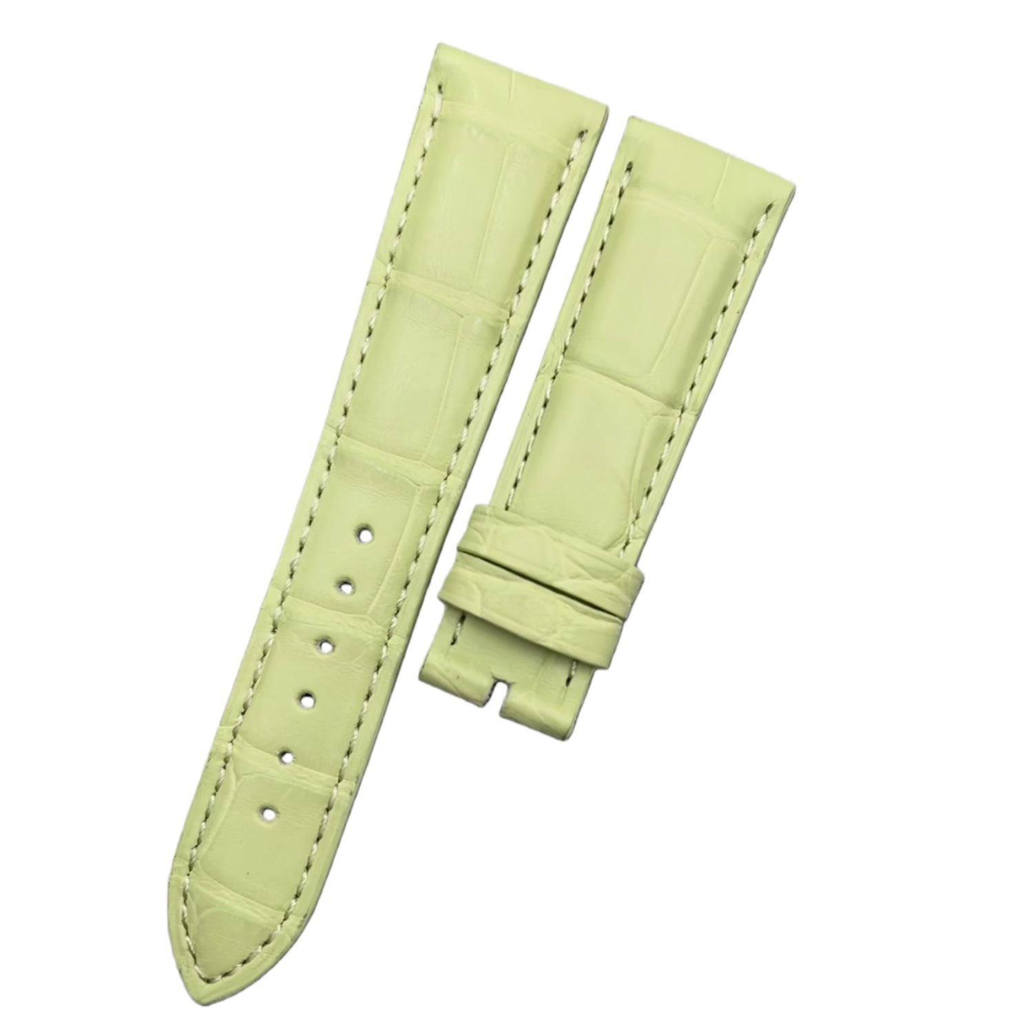Compatible with Omega Seamaster Ladies' Grass Green ALLIGATOR Strap