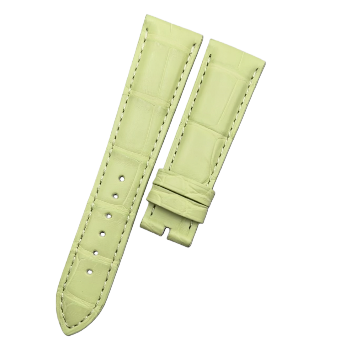 Compatible with Omega Seamaster Ladies' Grass Green ALLIGATOR Strap