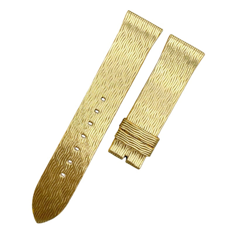 Handcrafted Custom Cowhide Watch Strap for Rolex Daytona Series - Gold Streamlined Design