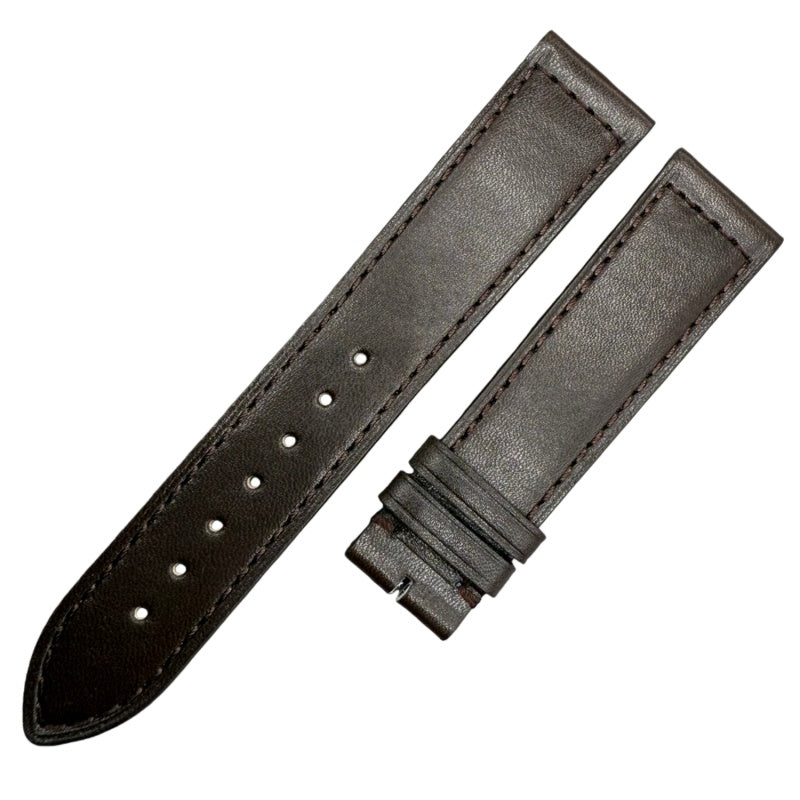 Handcrafted Dark Brown Plain Cowhide Leather Watch Strap for Bell & Ross Vintage Exile BR123