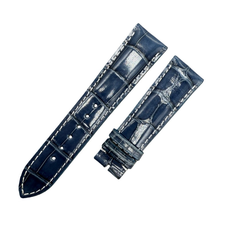 Handcrafted Blue Alligator Leather Watch Strap for Patek Philippe Complicated Chronograph 5308/5905