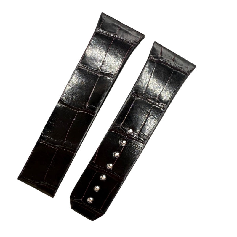 Handcrafted Custom Alligator Leather Watch Strap for Omega Constellation 35mm Quartz 123.13.35.60.60 - Deep Purple