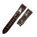 Handcrafted Glossy Brown Alligator Leather Watch Strap for Patek Philippe Complicated Chronograph 5370/5320