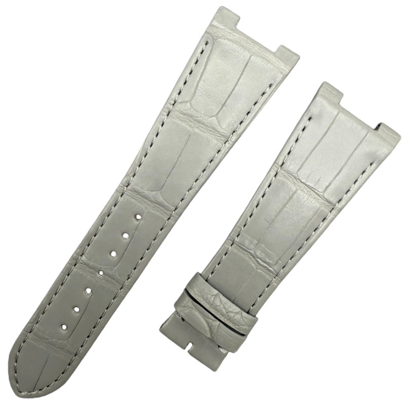 Custom Handmade Light Gray Alligator Leather Watch Strap for Patek Philippe Sports Elegance Series 5711/5712