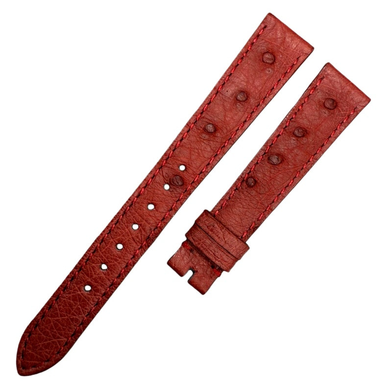 Handcrafted Custom Red Ostrich Leather Watch Strap for Blancpain Villeret Moonphase 6126/6106
