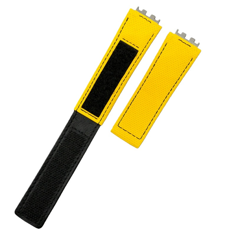 Custom Handmade Yellow Velcro Watch Strap for Hublot Big Bang 441