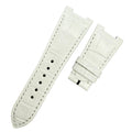 Custom Handmade White Alligator Leather Watch Strap for Patek Philippe Sports Elegance Series 5711/5712