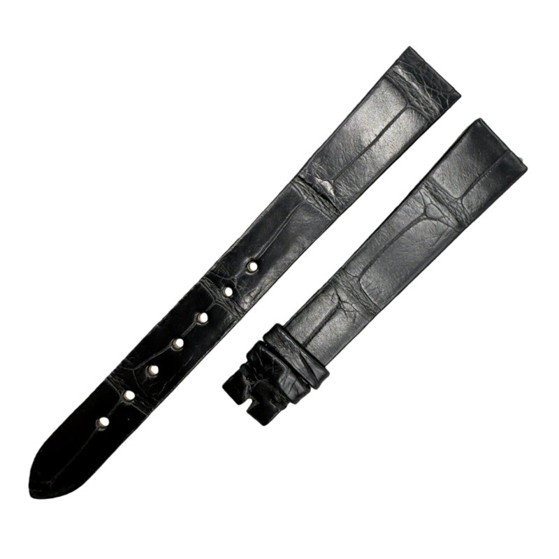 Handcrafted Custom Alligator Leather Watch Strap - Kunlun Jin Qiao Ladies Series B113/03845 Black