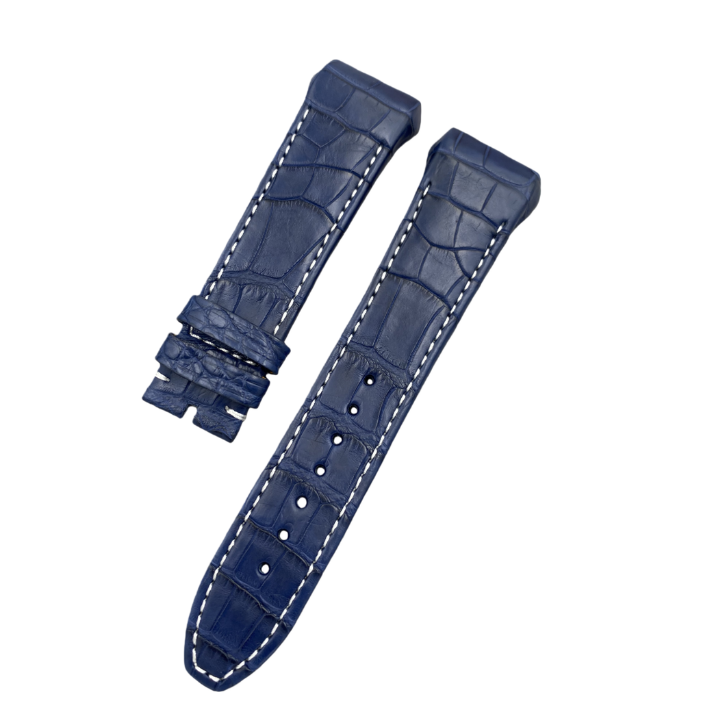 Double-Sided Crocodile Leather Watch Strap Compatible with Franck Muller V45