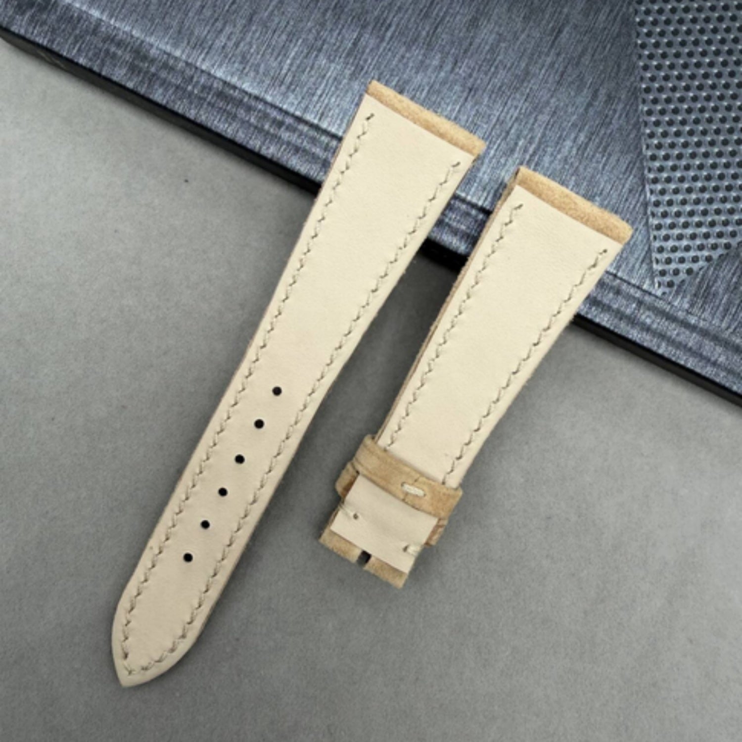 Ivory Yellow Calf Leather Watch Strap Compatible with Patek Philippe 5326