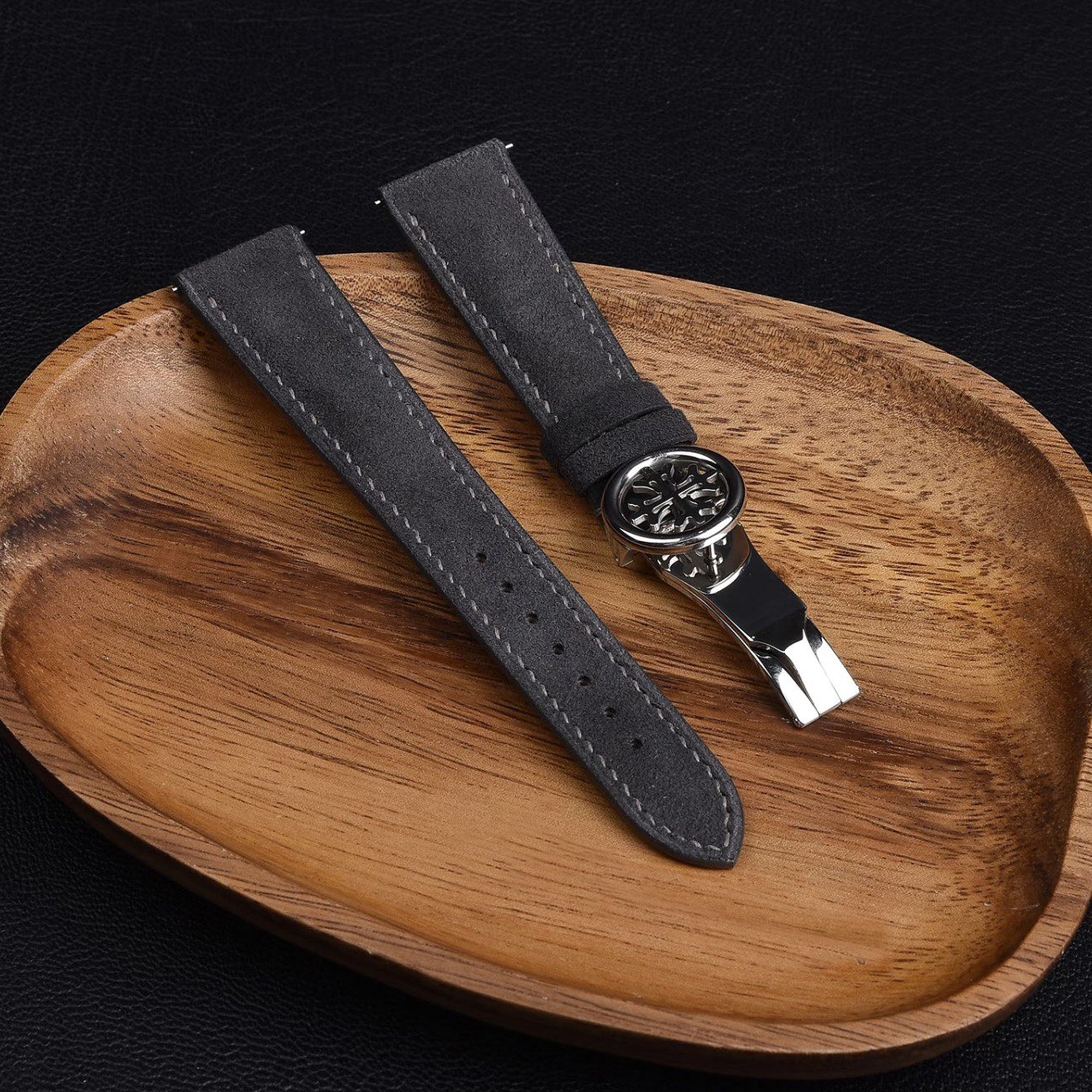 Compatible with Patek Philippe Complications Chronograph 5146 5271 5296 Suede Strap