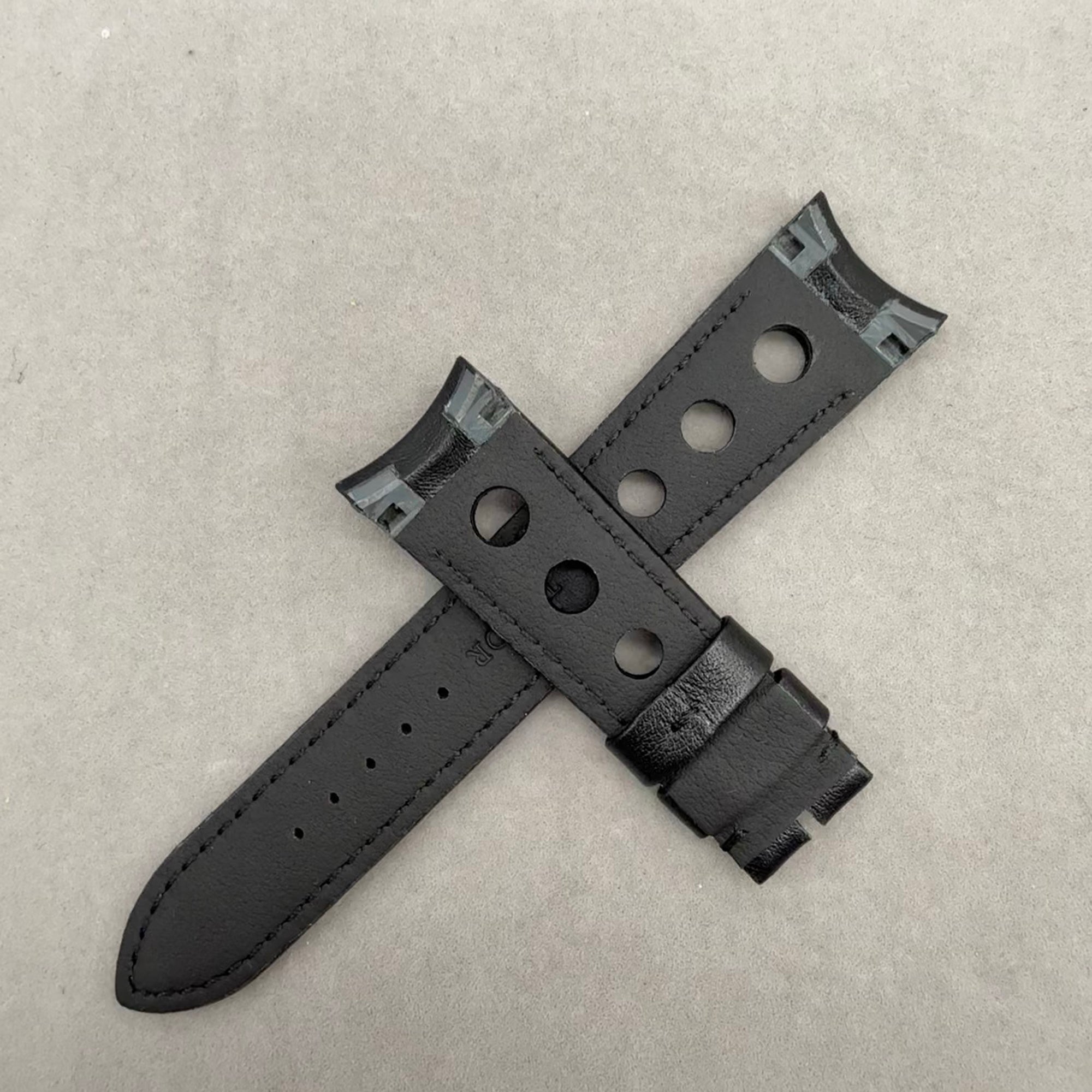 Compatible with Tudor Pelagos M20530N-0007 Tudor Strap Calf Leather Curved End Strap