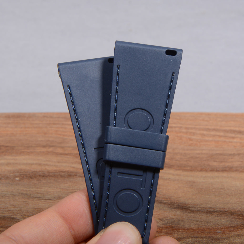 Compatible with Bvlgari Octo Series 102957 - Alligator Leather & Rubber Watch Strap