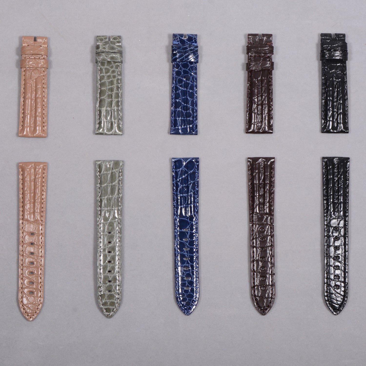 Compatible with Panerai Polished Alligator Leather Watch Strap