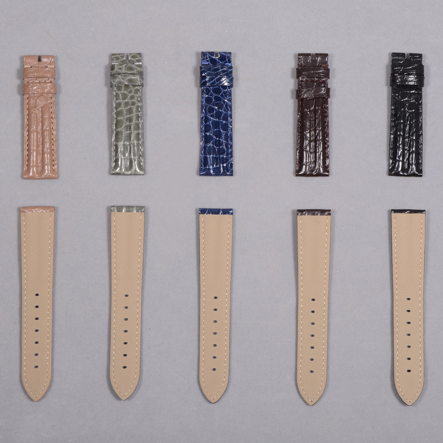 Compatible with Panerai Polished Alligator Leather Watch Strap