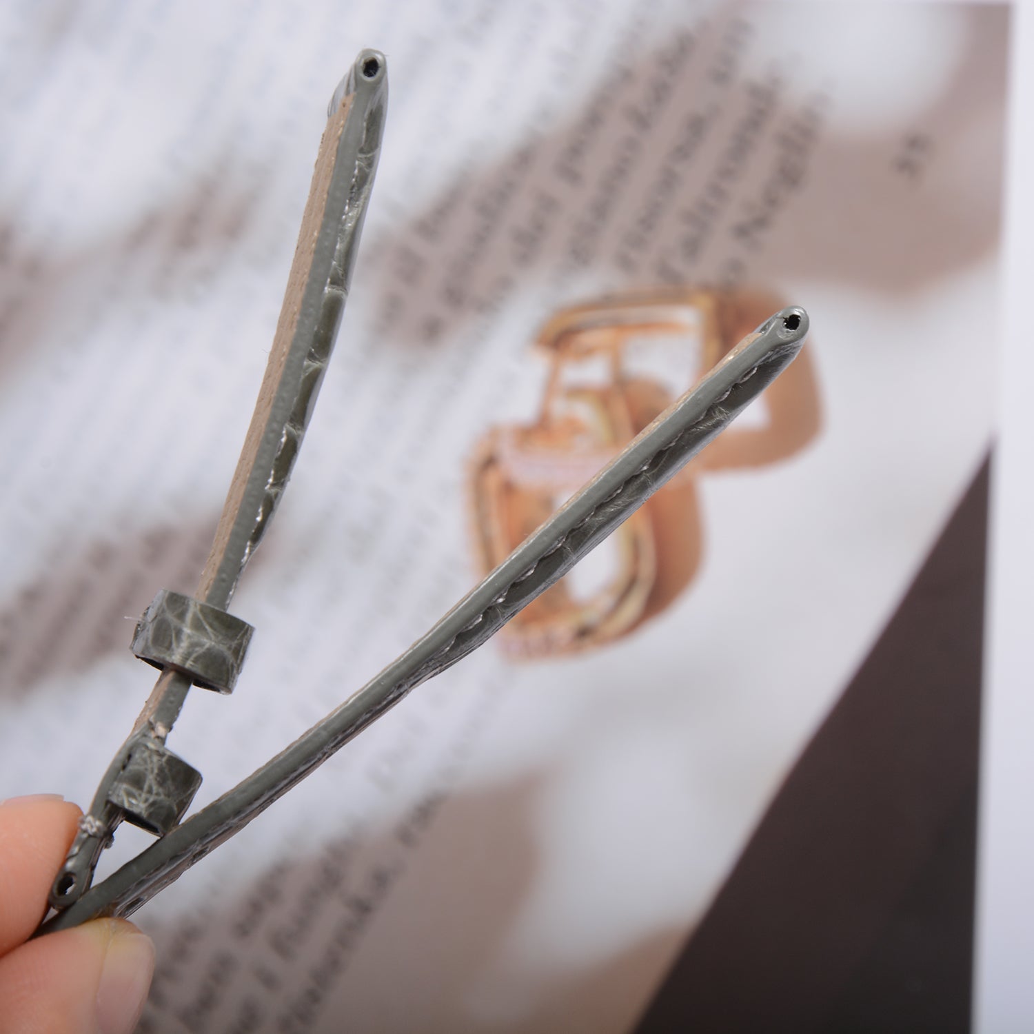 Compatible with Panerai Polished Alligator Leather Watch Strap