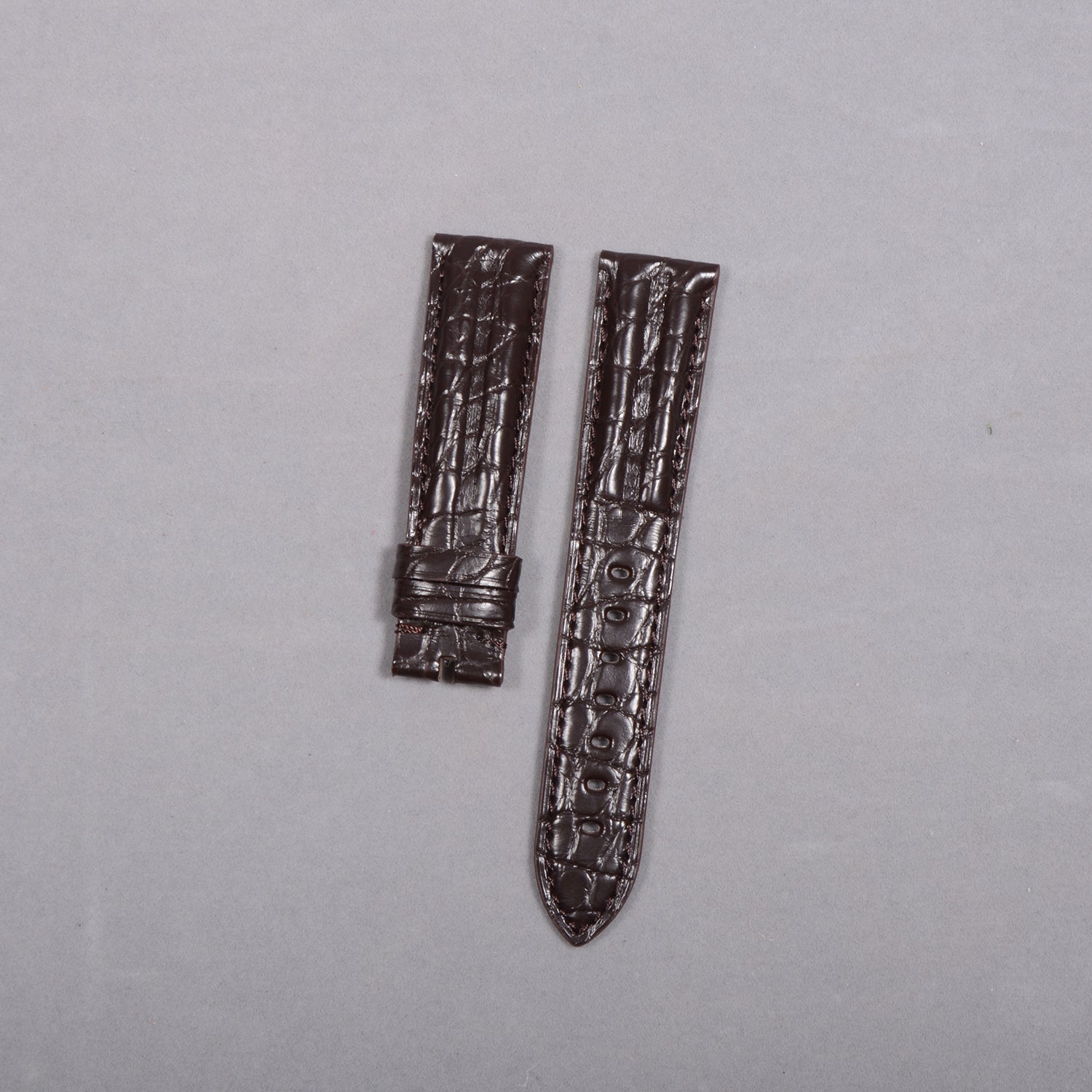 Compatible with Panerai Polished Alligator Leather Watch Strap