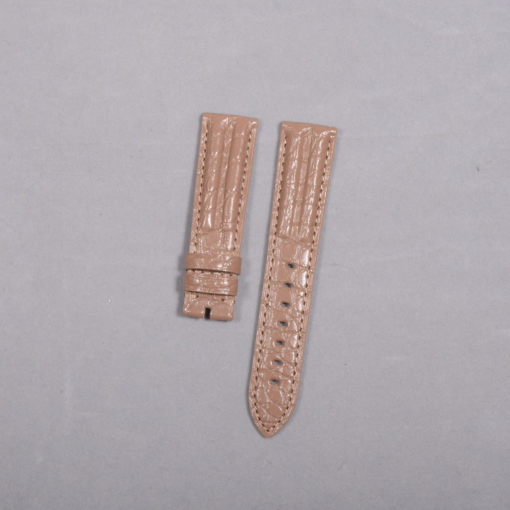 Compatible with Panerai Polished Alligator Leather Watch Strap